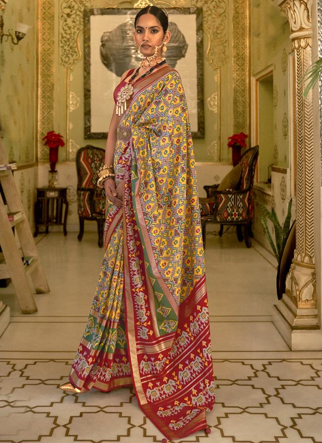 Multi Color Silk Festival Wear Patola Saree