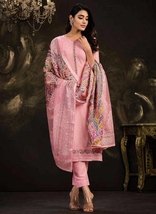 Pink Silk Party Wear Embroidery Work Salwar Suit