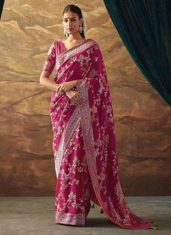 Rani Dola Silk Party Wear Weaving Saree