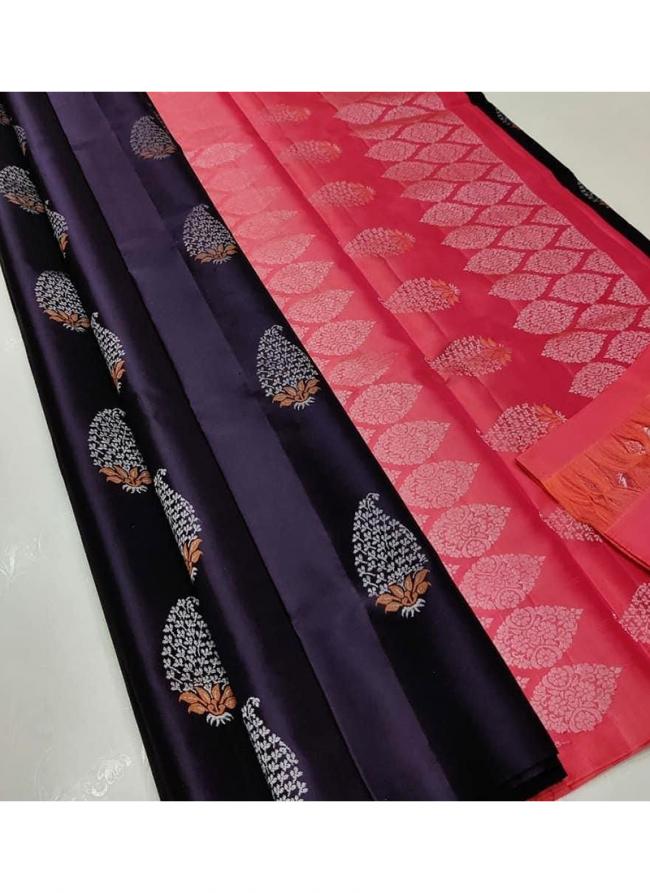 Black Silk Traditional Wear Weaving Saree