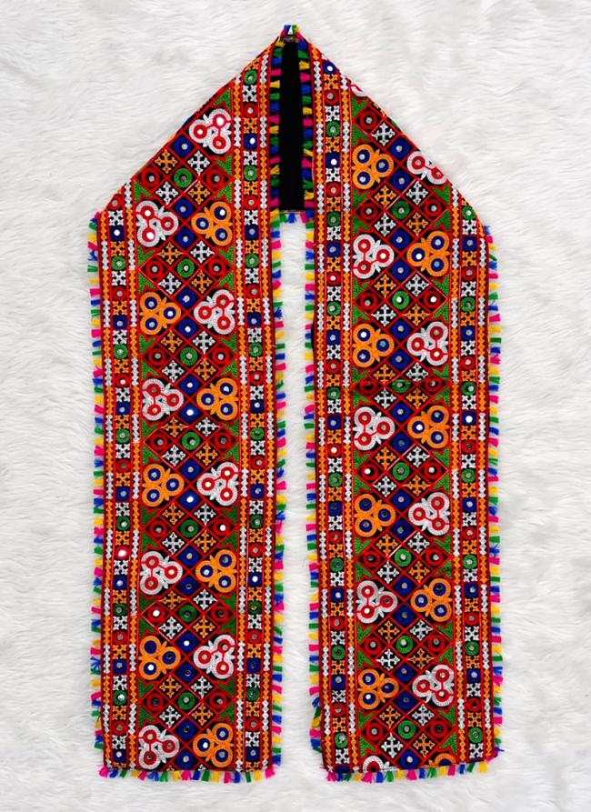 Multi Color Silk Festival Wear Hand Work Dupatta