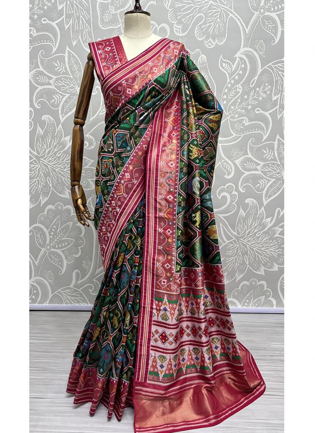 Multi Color Patola Silk Wedding Wear Weaving Saree