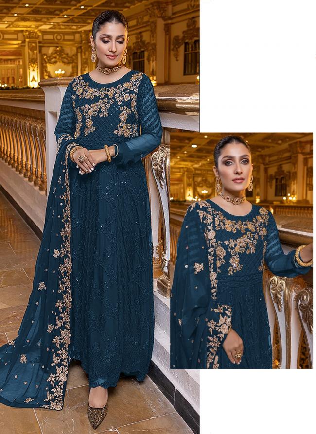 Rama Faux Georgette Traditional Wear Sequins Work Pakistani Suit