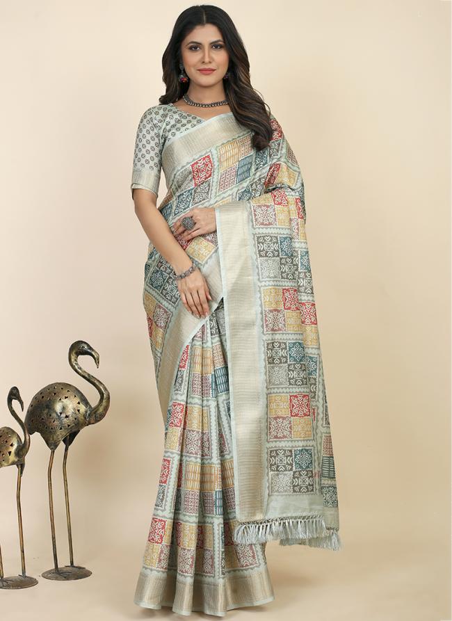 Multi Color Pure Dola Festival Wear Digital Printed Saree