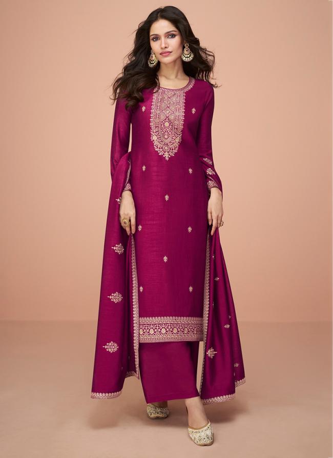 Premium Silk Rani Festival Wear Embroidery Work Salwar Suit