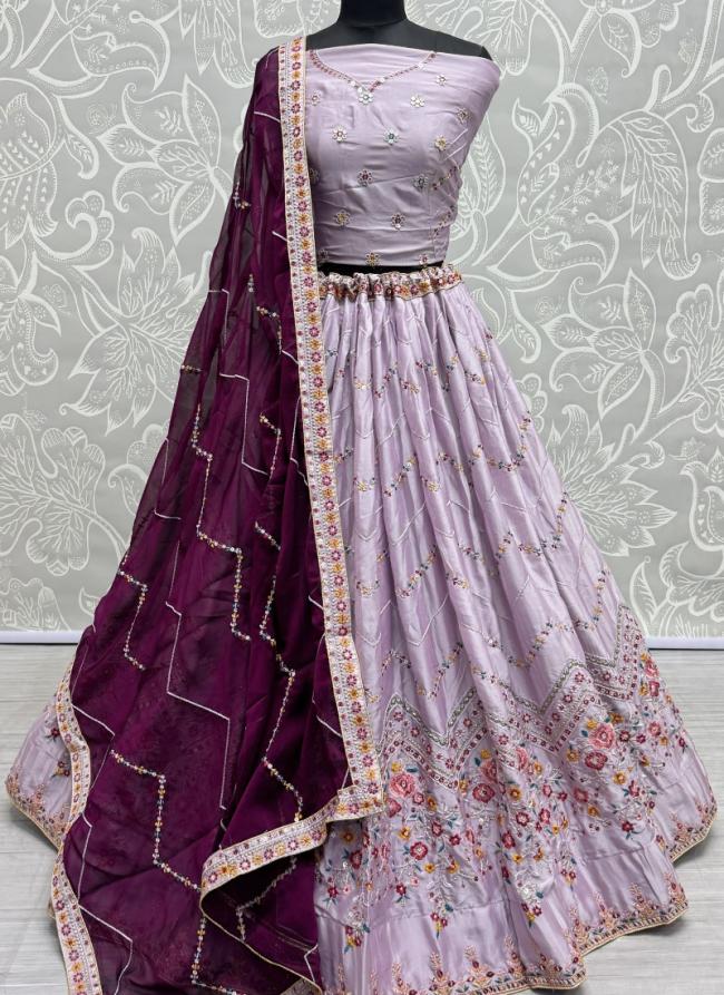Rangoli Silk Thistle Traditional Wear Sequins Work Lehenga Choli