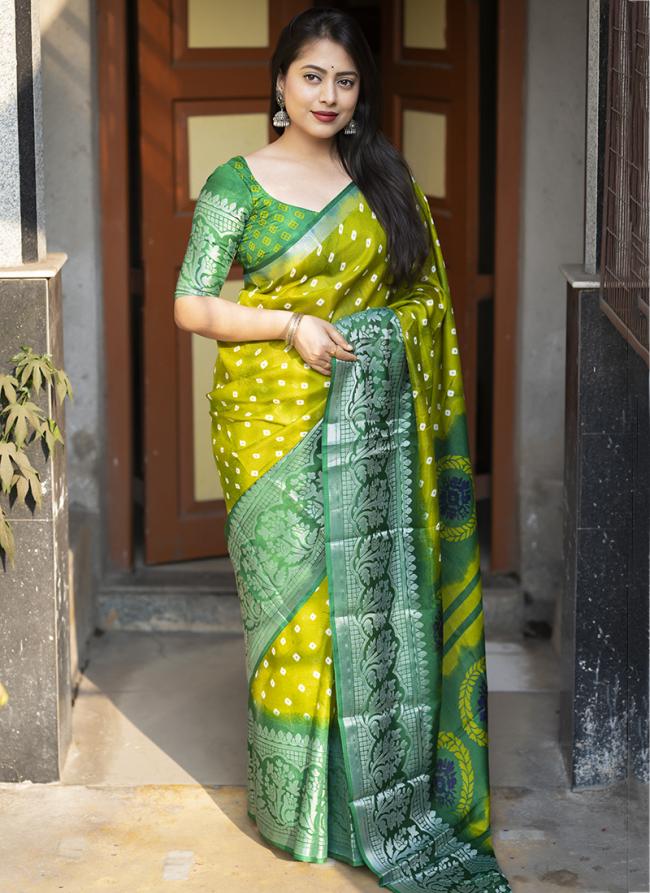Jute Silk Light Green Traditional Wear Weaving Saree