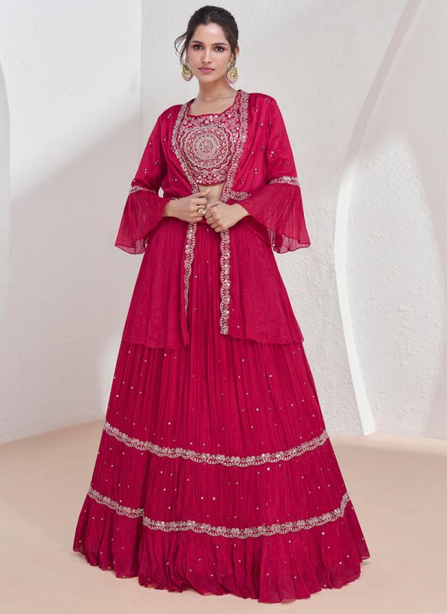Georgette Rani Party Wear Embroidery Work Readymade Salwar Suit