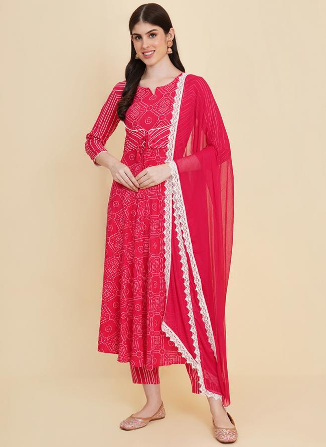 Cotton Rani Summer Wear Block Printed Readymade Salwar Suit