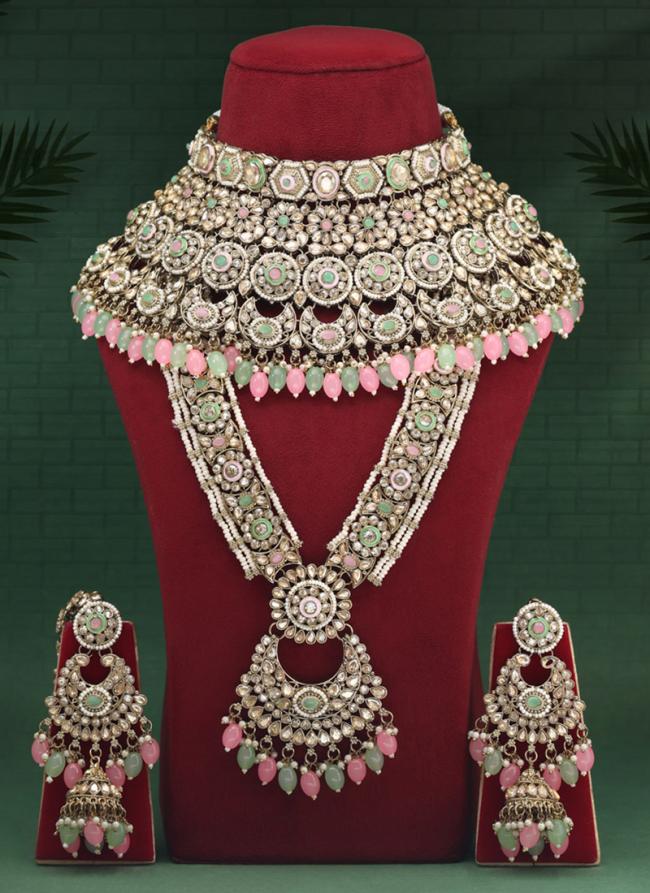   Bridal Wear  Pink Color Kundan Dulhan Set