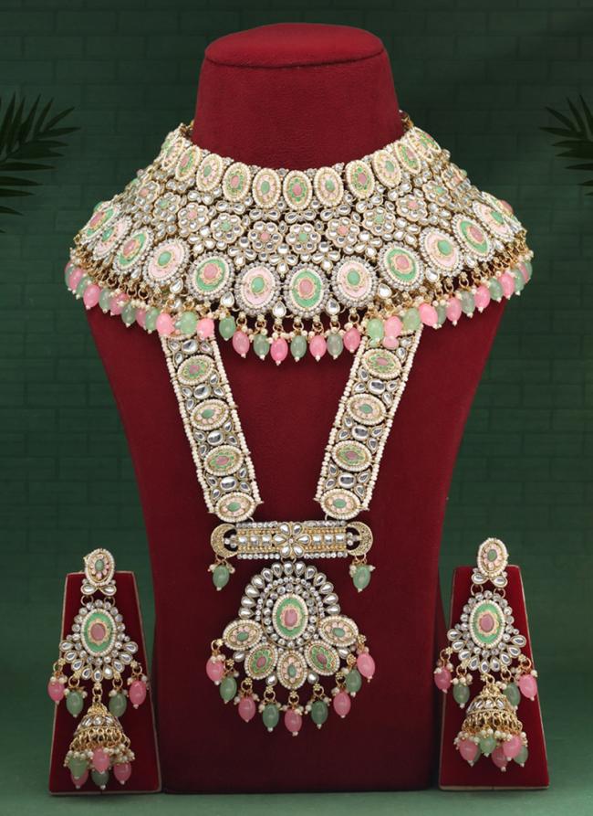   Bridal Wear  Pink Color Kundan Dulhan Set