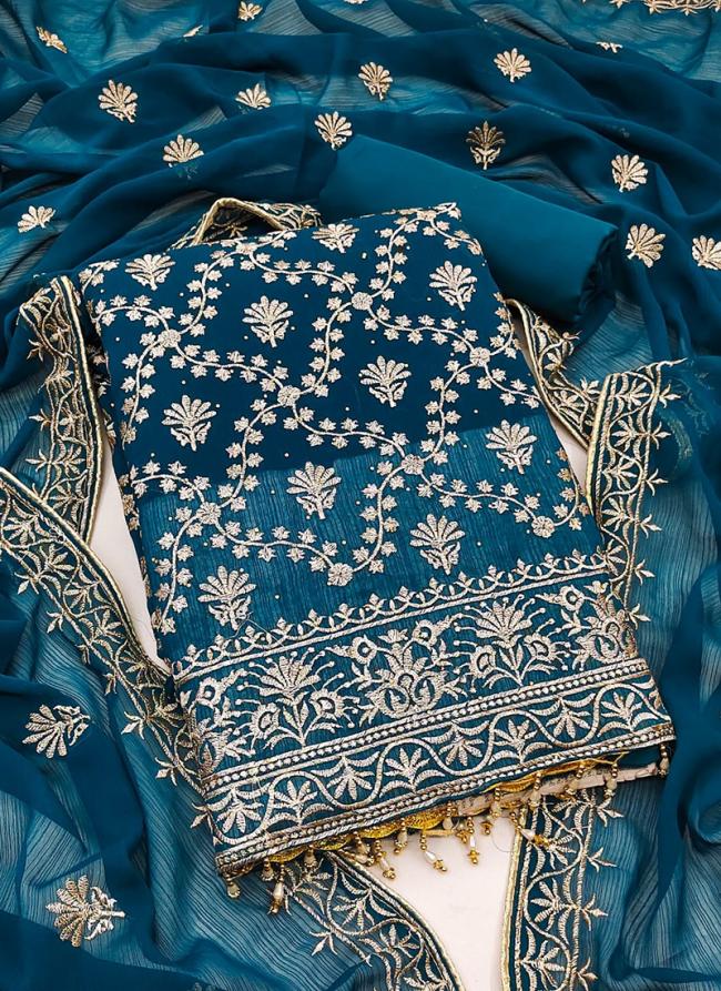 Morpeach Zomato Silk Traditional Wear Zari Work Dress Material