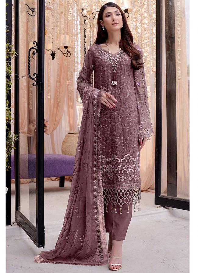 Pink Heavy Faux Georgette Party Wear Embroidery Work Pakistani Suit