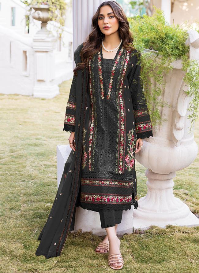Black Heavy Georgette Eid Wear Embroidery Work Pakistani Suit