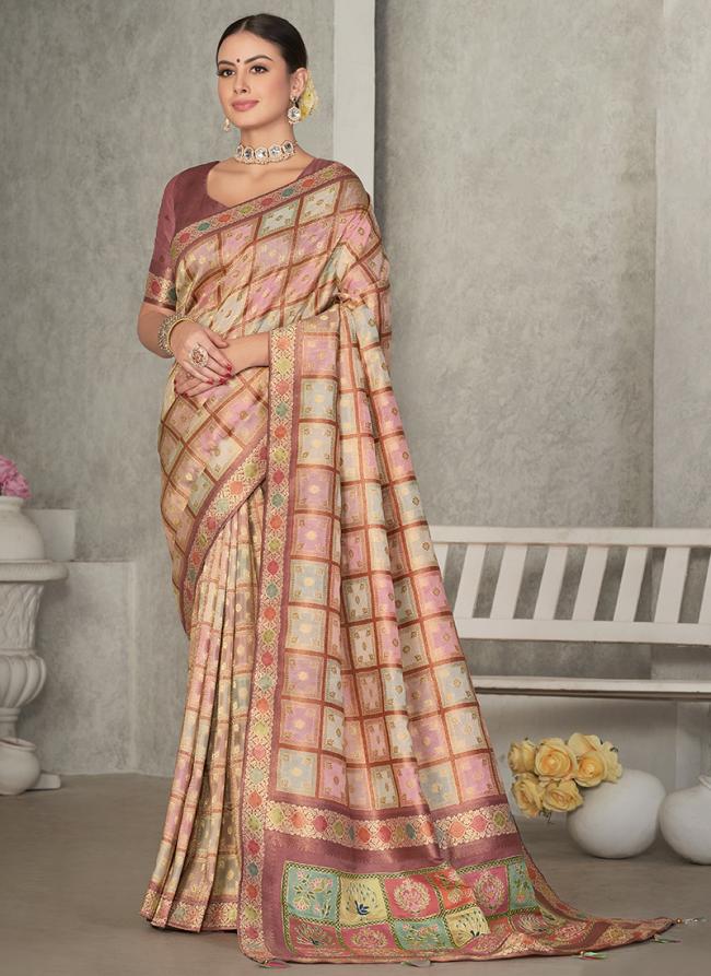 Multi Color Rangat Tussar Silk Party Wear Weaving saree