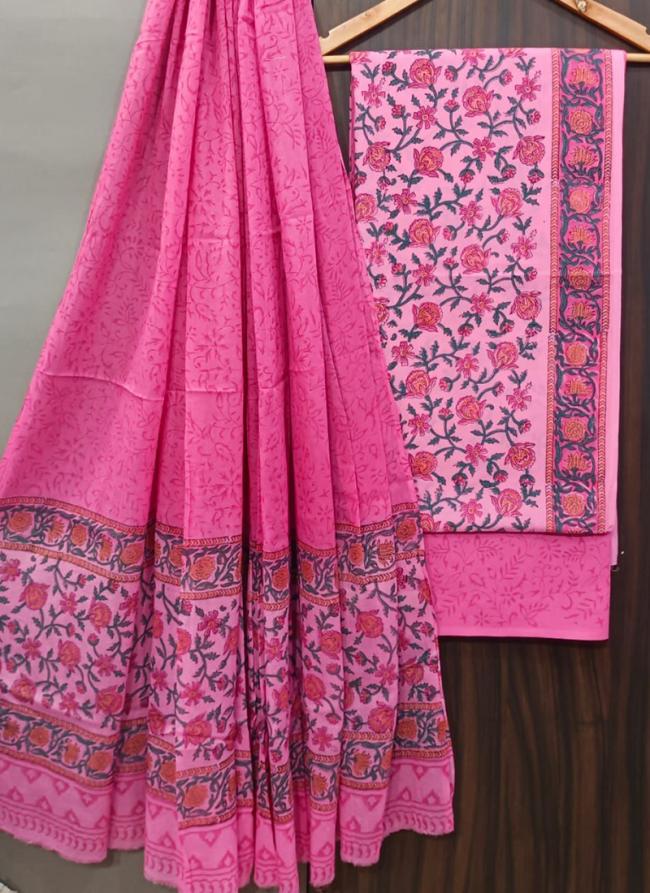 Pink Cotton Festival Wear Digital Printed Salwaar Suit