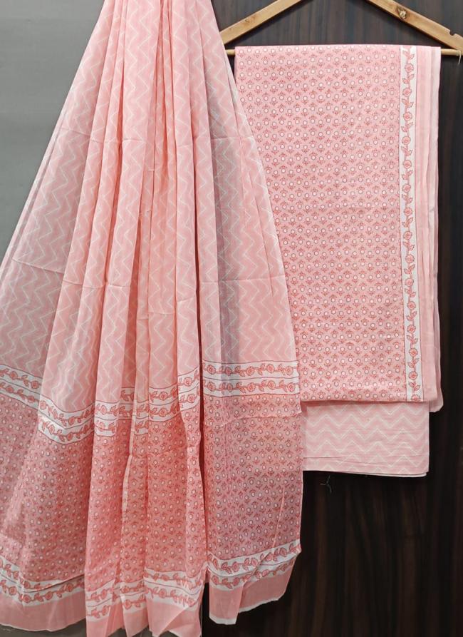 Baby Pink Cotton Traditional Wear Digital Printed Salwaar Suit