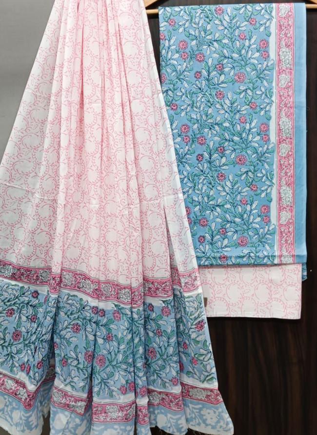 Light Pink Cotton Traditional Wear Digital Printed Salwaar Suit