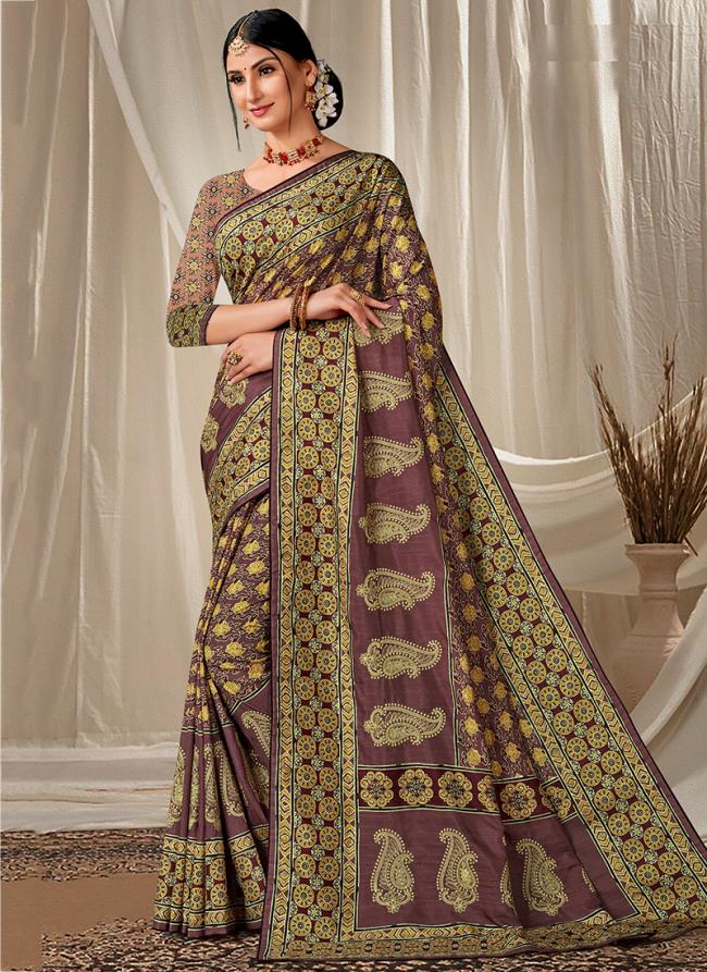 Green Art Silk Festival Wear Digital Printed Saree