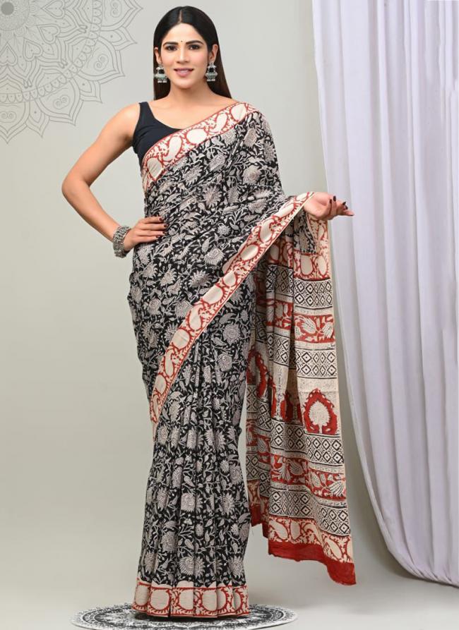 Grey Cotton Mul Sarees Party Wear Digital Printed Saree