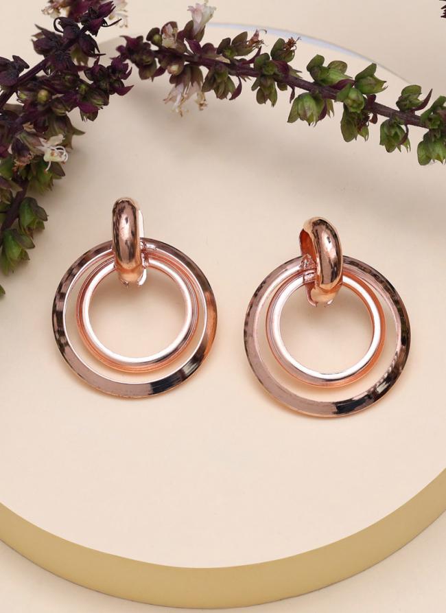 Rose Golden Designer Drop Earrings