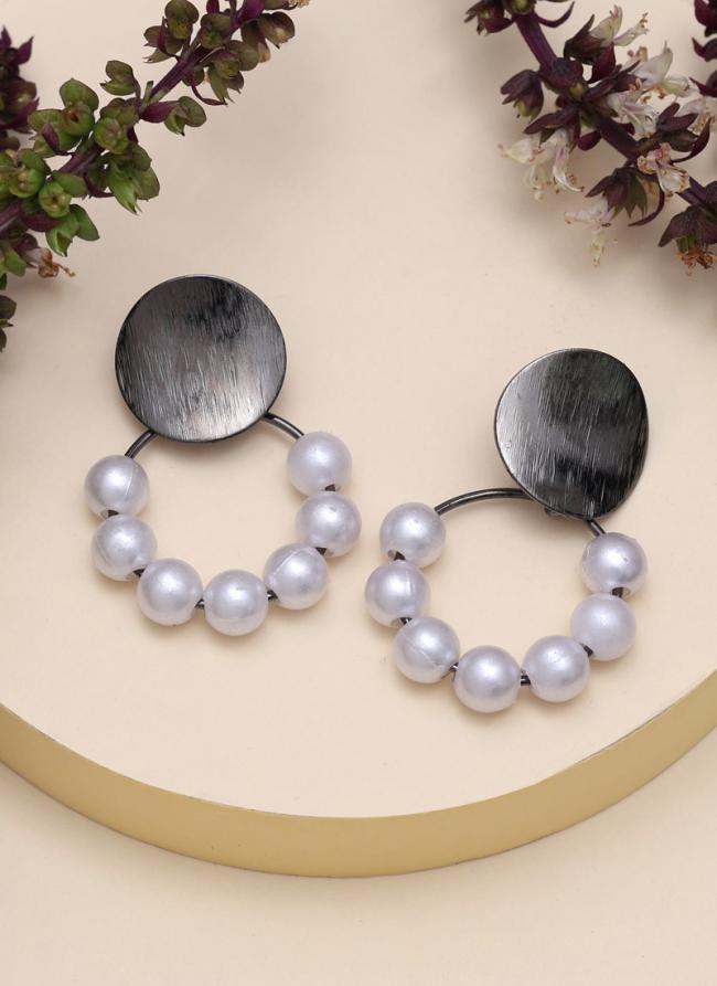 White Pearl Dangler Earrings