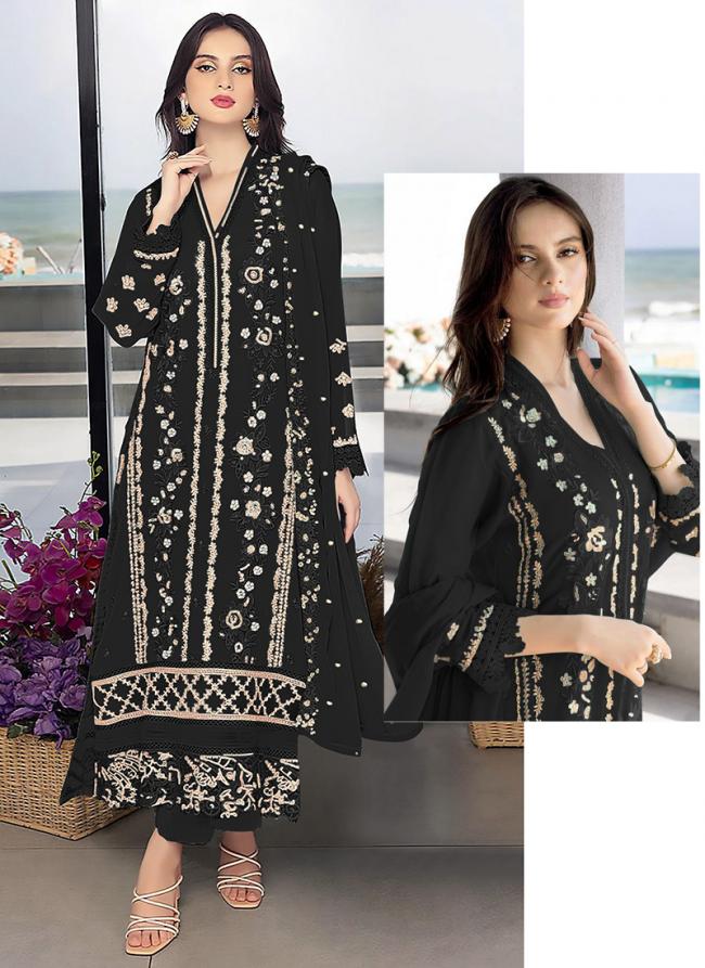 Black Georgette Eid Wear Embroidery Work Pakistani Suit