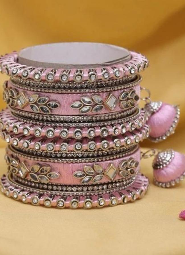   Wedding Wear  Velvet Thread Work Bangle Set