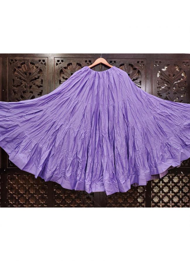 Rayon Lavender Navratri Wear Frill Readymade Lehenga