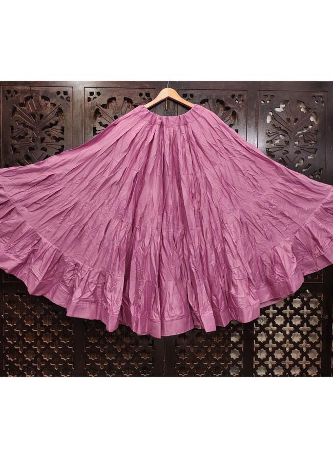 Rayon Pink Navratri Wear Frill Readymade Lehenga